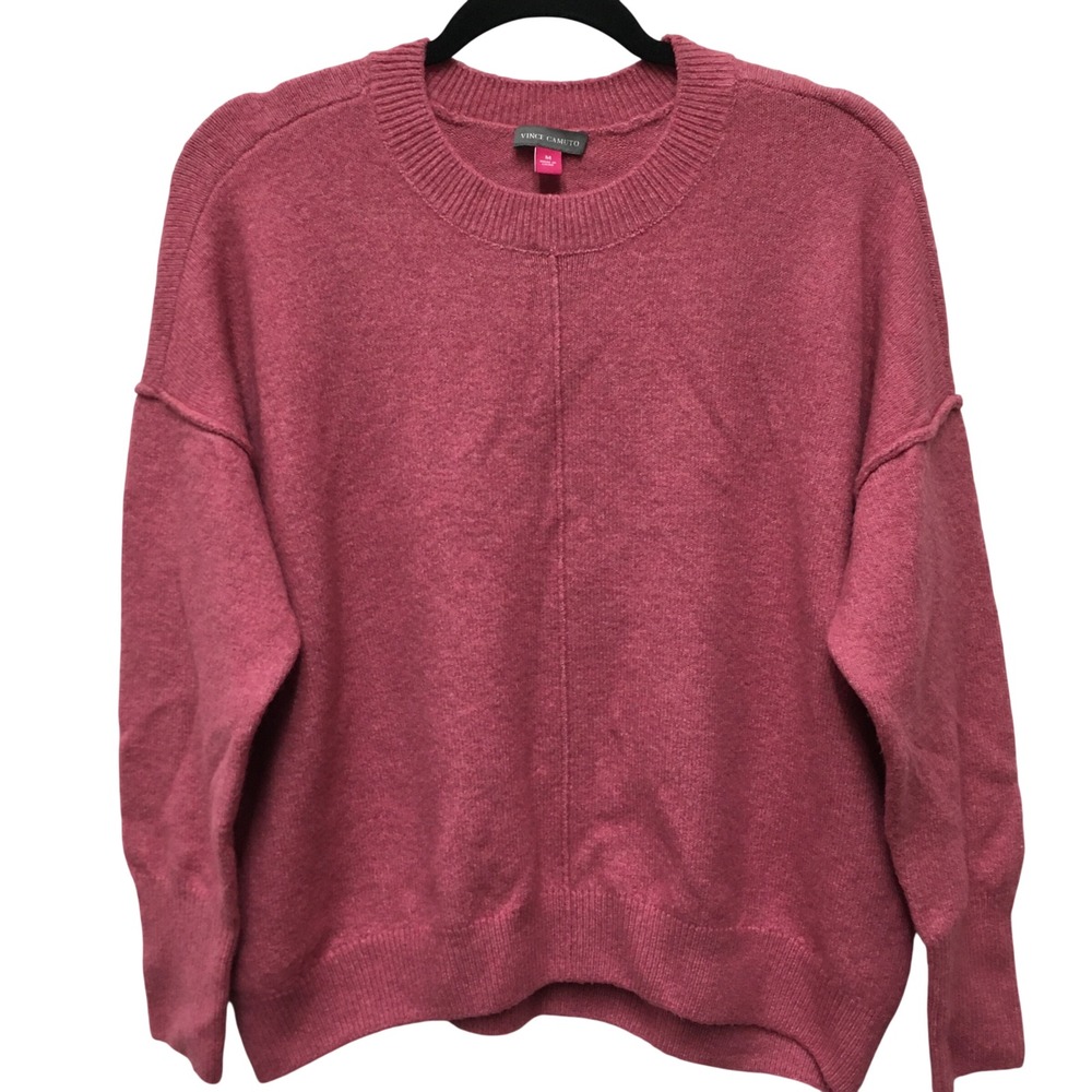 Vince Camuto Soft Knit Pullover Sweater Womens Medium Pink Cozy Casual Minimal
